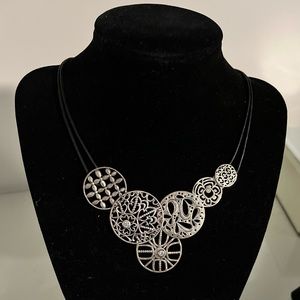 Silpada FILIGREE sterling silver necklace on leather cord
